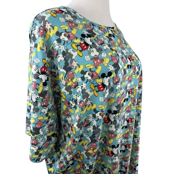 NWT LulaRoe x Disney Mickey Mouse Irma Tunic Top Short Sleeve Plus Size 3XL - Picture 10 of 15